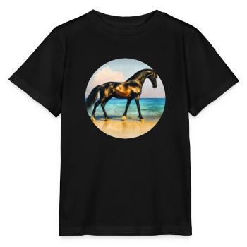 Etalon noir doré - T-shirt bio MINI CREATOR Stanley/Stella Enfant - noir - Devant - Mikhail (115cm)
