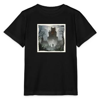 Chateau hanté ambiance sombre - T-shirt bio MINI CREATOR Stanley/Stella Enfant - noir - Devant - Mikhail (115cm)
