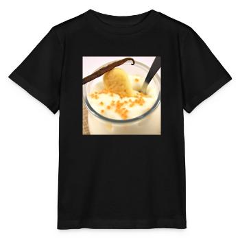 Jutosité dessert pudding à la sauce vanille - T-shirt bio MINI CREATOR Stanley/Stella Enfant - noir - Devant - Mikhail (115cm)