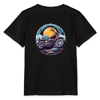 Motorrad-Chopper - Stanley/Stella Kinder T-Shirt MINI CREATOR  - Schwarz - Vorne - Mikhail (115cm)