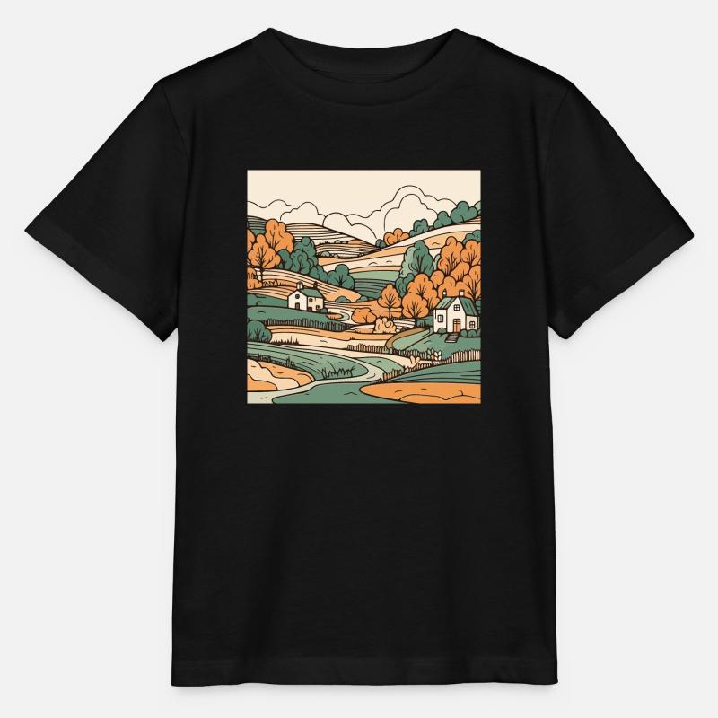 Paysage - T-shirt bio MINI CREATOR Stanley/Stella Enfant - noir