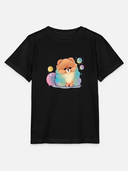 Pomeranian Zwergspitz - Stanley/Stella Kinder T-Shirt MINI CREATOR - Schwarz
