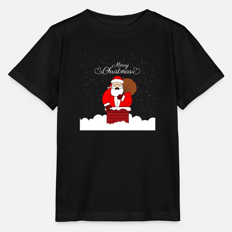 Frohe Weihnachten Fetter Weihnachtsmann - Stanley/Stella Kinder T-Shirt MINI CREATOR - Schwarz
