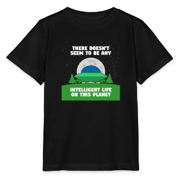 Pas de vie intelligente ici - T-shirt bio MINI CREATOR Stanley/Stella Enfant - noir - Devant - Mikhail (115cm)