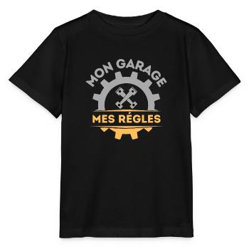 Mon garage mes règles 2 - T-shirt bio MINI CREATOR Stanley/Stella Enfant - noir - Devant - Mikhail (115cm)
