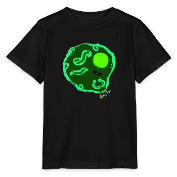 Œuf au plat par Isabel B. - T-shirt bio MINI CREATOR Stanley/Stella Enfant - noir - Devant - Mikhail (115cm)