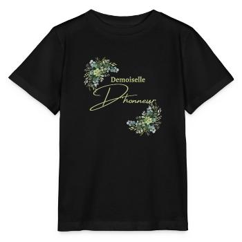 Demoiselle d’honneur floral - T-shirt bio MINI CREATOR Stanley/Stella Enfant - noir - Devant - Mikhail (115cm)