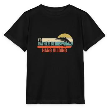Hang Gliding - I'd Rather Be Hang Gliding gift - Stanley/Stella MINI CREATOR Kids’ T-Shirt - black - Front - Mikhail (115cm)