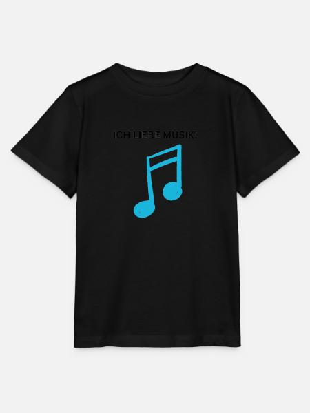 ICH LIEBE MUSIK! - Stanley/Stella Kinder T-Shirt MINI CREATOR - Schwarz