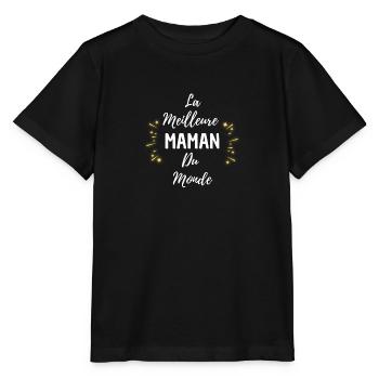 MEILLEURE MAMAN DU MONDE - T-shirt bio MINI CREATOR Stanley/Stella Enfant - noir - Devant - Mikhail (115cm)