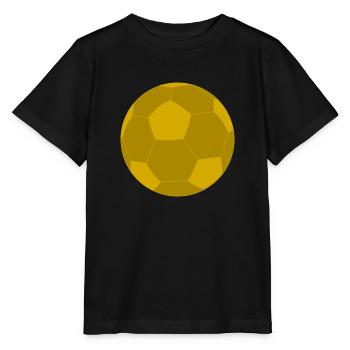 Ballon de foot en or - T-shirt bio MINI CREATOR Stanley/Stella Enfant - noir - Devant - Mikhail (115cm)