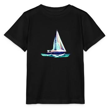 Sailing Ship Sailor Sailing Sailing Sailing Sailboat - Stanley/Stella MINI CREATOR Kids’ T-Shirt - black - Front - Mikhail (115cm)