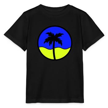 palmier - T-shirt bio MINI CREATOR Stanley/Stella Enfant - noir - Devant - Mikhail (115cm)