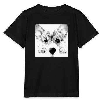 Cute dog - Stanley/Stella MINI CREATOR Kids’ T-Shirt - black - Front - Mikhail (115cm)