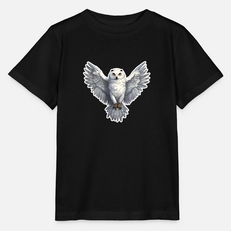 Schnee Eule - Stanley/Stella Kinder T-Shirt MINI CREATOR  - Schwarz