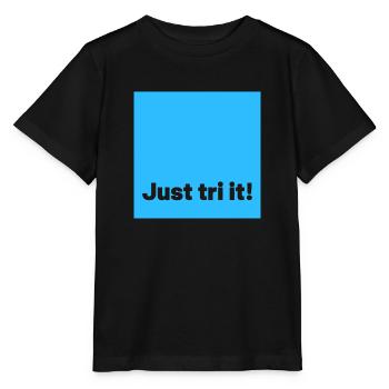 just tri it blue - Stanley/Stella Kinder T-Shirt MINI CREATOR  - Schwarz - Vorne - Mikhail (115cm)