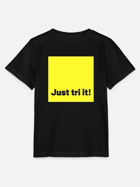 just tri it yellow - Stanley/Stella Kinder T-Shirt MINI CREATOR  - Schwarz