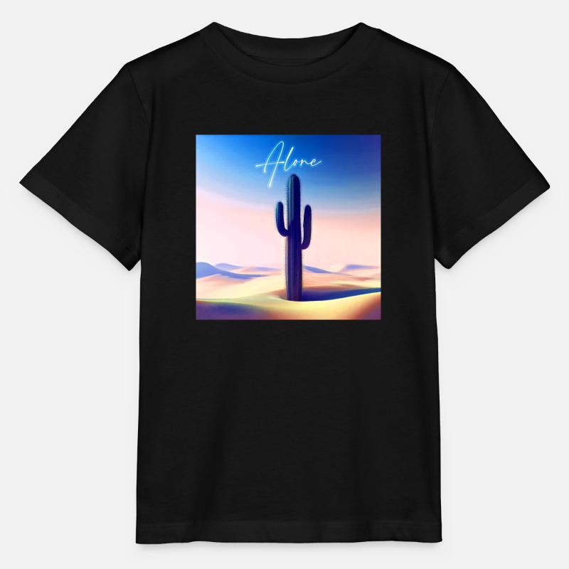 Alone cactus - Stanley/Stella MINI CREATOR Kids’ T-Shirt - black
