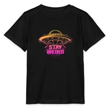 Stay Weird - Stanley/Stella Kinder T-Shirt MINI CREATOR  - Schwarz - Vorne - Mikhail (115cm)