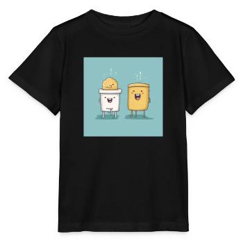 Tassen mit Nüssen - Stanley/Stella Kinder T-Shirt MINI CREATOR  - Schwarz - Vorne - Mikhail (115cm)