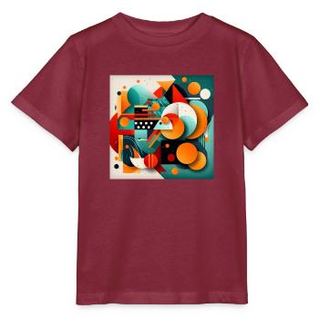 Abstrakte Kunst - Stanley/Stella Kinder T-Shirt MINI CREATOR  - Burgunderrot - Vorne - Kain (125cm)