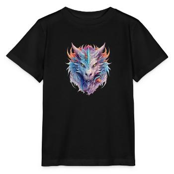 Dragon Face - Stanley/Stella Kinder T-Shirt MINI CREATOR  - Schwarz - Vorne - Mikhail (115cm)