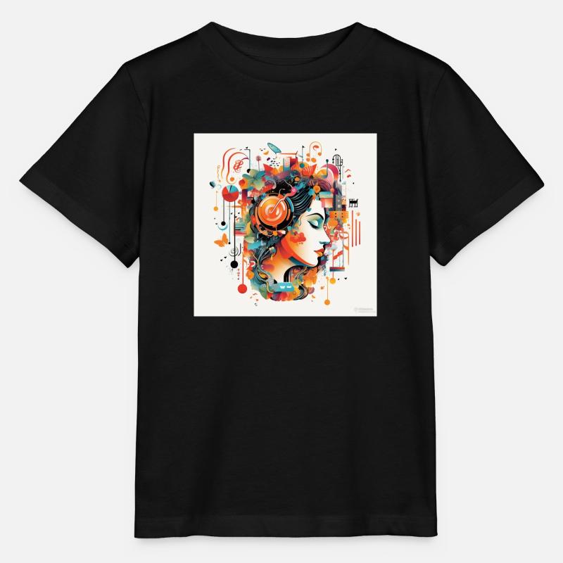 Retro Rhythms: Eine Ode an die Musik - Stanley/Stella Kinder T-Shirt MINI CREATOR  - Schwarz