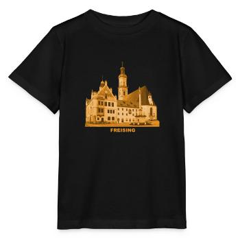 Freising, Hôtel de ville, Isar, Munich, Bavière - T-shirt bio MINI CREATOR Stanley/Stella Enfant - noir - Devant - Mikhail (115cm)