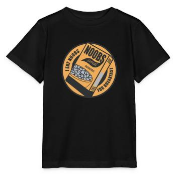 n00b Breakfast - Stanley/Stella MINI CREATOR Kids’ T-Shirt - black - Front - Mikhail (115cm)