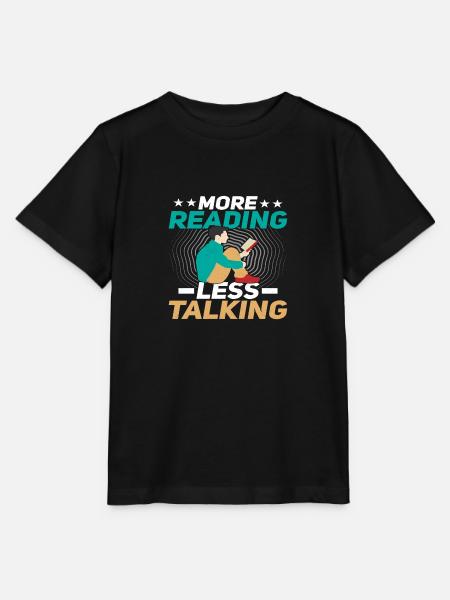 More Reading less Talking - Stanley/Stella Kinder T-Shirt MINI CREATOR  - Schwarz