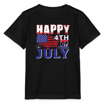 Joyeux 4 juillet - T-shirt bio MINI CREATOR Stanley/Stella Enfant - noir - Devant - Mikhail (115cm)