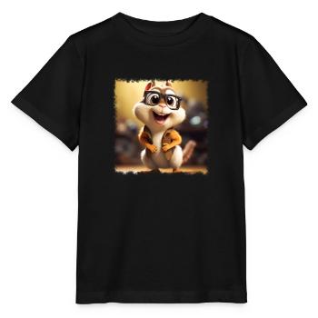funny chipmunk - Stanley/Stella MINI CREATOR Kids’ T-Shirt - black - Front - Mikhail (115cm)