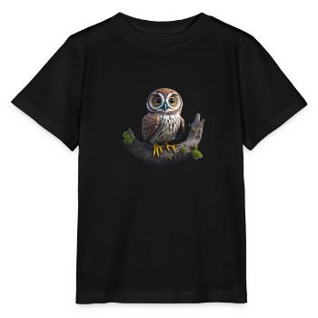 Kleiner Uhu - Stanley/Stella Kinder T-Shirt MINI CREATOR  - Schwarz - Vorne - Mikhail (115cm)