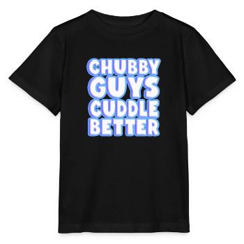 Chubby Guys Cuddle Better - Stanley/Stella MINI CREATOR Kids’ T-Shirt - black - Front - Mikhail (115cm)