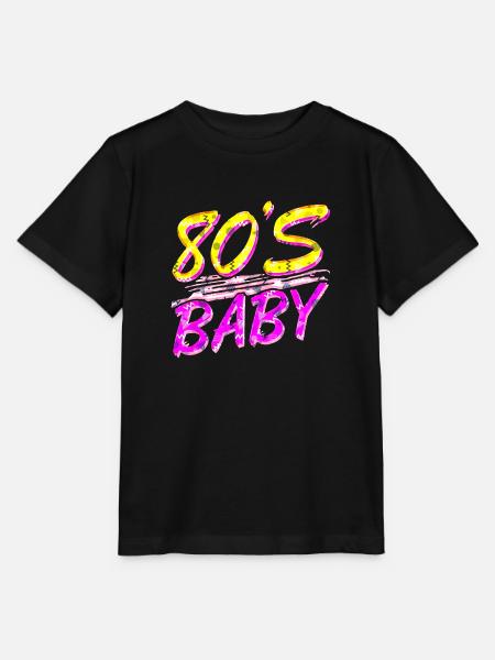 80s rétro vintage drôle 70s nostalgie musique amour - T-shirt bio MINI CREATOR Stanley/Stella Enfant - noir