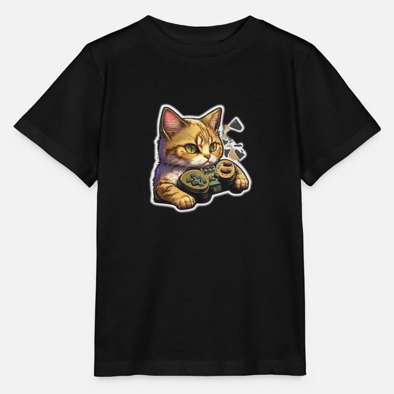 Gaming Katze - Stanley/Stella Kinder T-Shirt MINI CREATOR - Schwarz