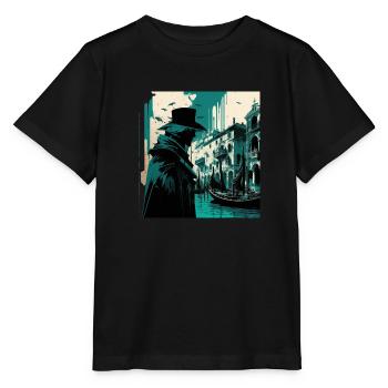 Venise (Italie) - T-shirt bio MINI CREATOR Stanley/Stella Enfant - noir - Devant - Mikhail (115cm)