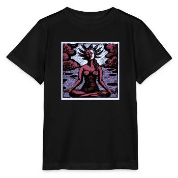 Yoga Padmasana red - Stanley/Stella Kinder T-Shirt MINI CREATOR  - Schwarz - Vorne - Mikhail (115cm)