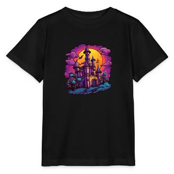 Halloween Spukschloss Clipart - Stanley/Stella Kinder T-Shirt MINI CREATOR  - Schwarz - Vorne - Mikhail (115cm)