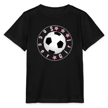 Soccer Girl, women soccer, women football, sport - Stanley/Stella MINI CREATOR Kids’ T-Shirt - black - Front - Mikhail (115cm)