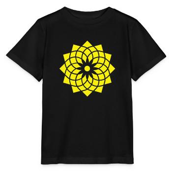 heilige geometrie yoga lebensblume neon gelb - Stanley/Stella Kinder T-Shirt MINI CREATOR  - Schwarz - Vorne - Mikhail (115cm)