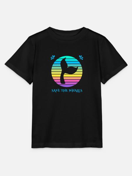 Rettet die Wale - Stanley/Stella Kinder T-Shirt MINI CREATOR  - Schwarz
