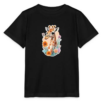 Girafe - T-shirt bio MINI CREATOR Stanley/Stella Enfant - noir - Devant - Mikhail (115cm)