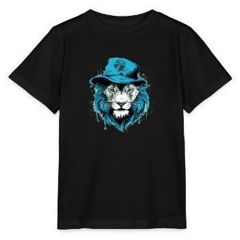 Iron le lion Bleu - T-shirt bio MINI CREATOR Stanley/Stella Enfant - noir - Devant - Mikhail (115cm)