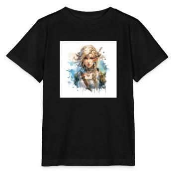 Gaming art tears of kingdom, ocorina of time,selda - Stanley/Stella Kinder T-Shirt MINI CREATOR  - Schwarz - Vorne - Mikhail (115cm)