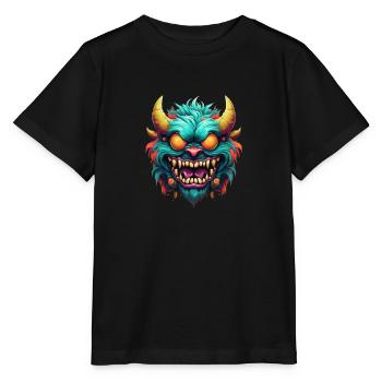 Monstre maléfique - T-shirt bio MINI CREATOR Stanley/Stella Enfant - noir - Devant - Mikhail (115cm)
