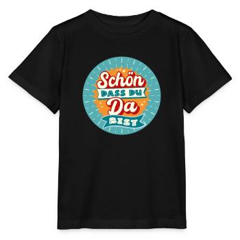 Schön das du da bist - Stanley/Stella Kinder T-Shirt MINI CREATOR  - Schwarz - Vorne - Mikhail (115cm)