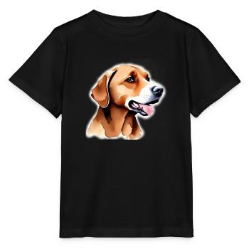 Charmanter Kakaohund - Stanley/Stella Kinder T-Shirt MINI CREATOR  - Schwarz - Vorne - Mikhail (115cm)