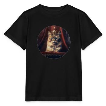 Royal Cat - Stanley/Stella MINI CREATOR Kids’ T-Shirt - black - Front - Mikhail (115cm)