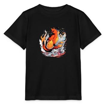Ricky le phoenix - T-shirt bio MINI CREATOR Stanley/Stella Enfant - noir - Devant - Mikhail (115cm)
